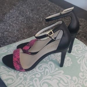 Aldo Pink and Black Heels